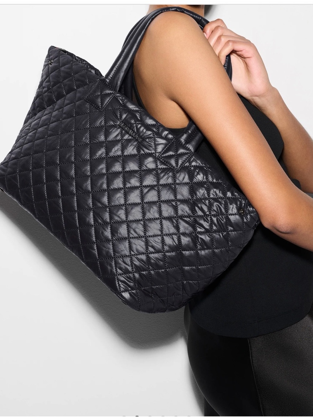 MZ Wallace Quilted Large Tote - Black